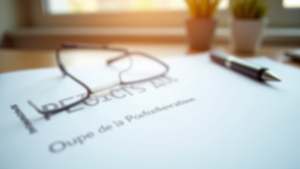 Documento de registo na Finanças sobre mesa de trabalho com óculos e caneta, ambiente profissional de escritório